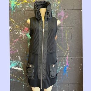 LA-EL COUTURE BLACK QUILTED VEST DRESS
